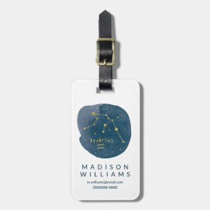Aquarius Luggage Tag