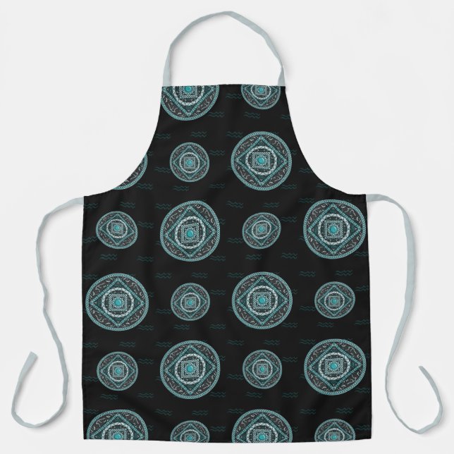Aquarius Mandala All-Over Print Apron (Front)