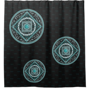 Aquarius Mandala Shower Curtain