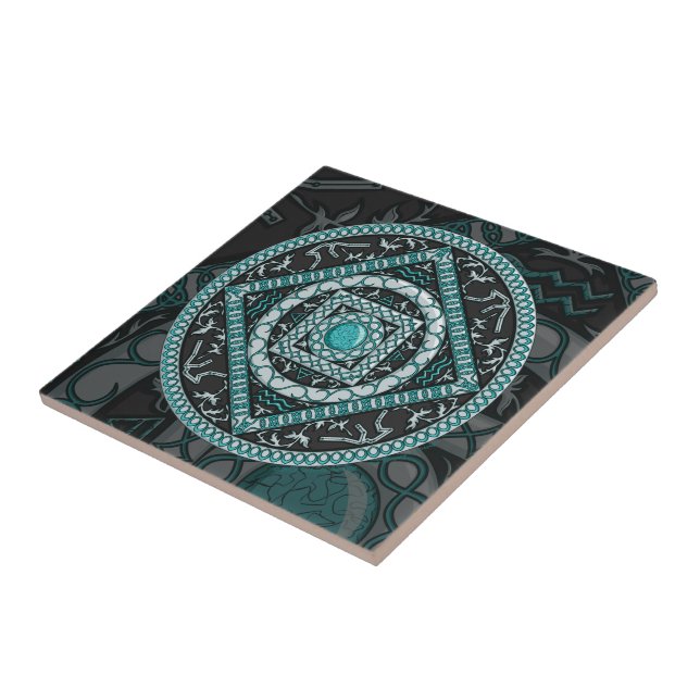 Aquarius Mandala Tile (Side)