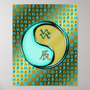 Aquarius & Metal Dragon Poster