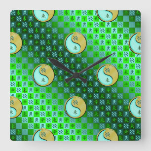 Aquarius & Metal Goat Square Wall Clock
