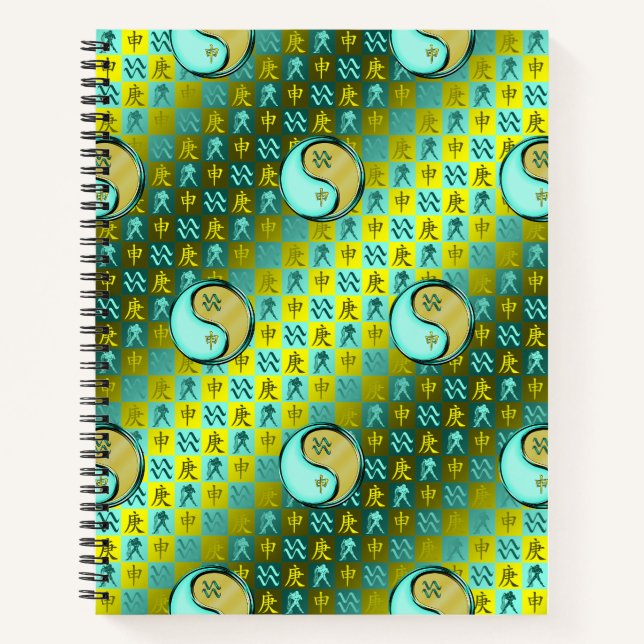 Aquarius & Metal Monkey Notebook (Front)