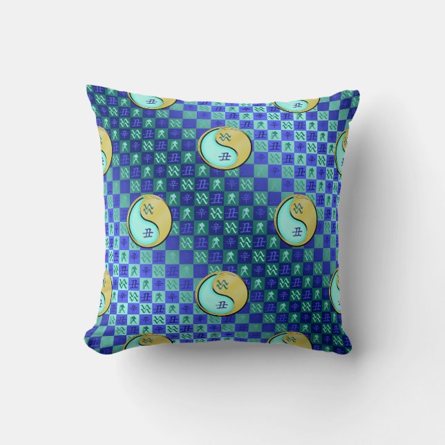 Aquarius & Metal Ox Cushion (Front)