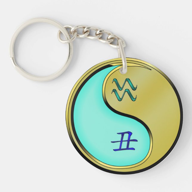Aquarius & Metal Ox Key Ring (Front)