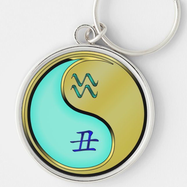 Aquarius & Metal Ox Key Ring (Front)