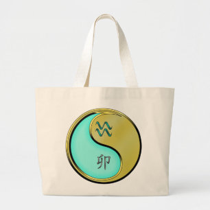 Aquarius & Metal Rabbit Large Tote Bag