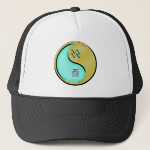 Aquarius & Metal Rooster Trucker Hat