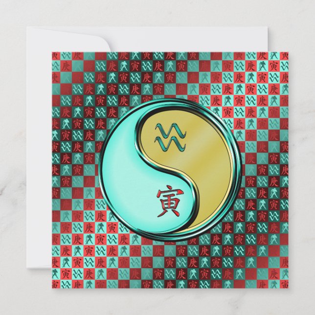 Aquarius & Metal Tiger Card (Front)