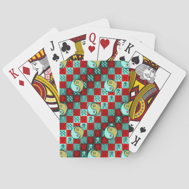 Aquarius & Metal Tiger Playing Cards (Back)