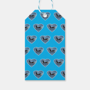Aquarius Orca Killer Whale Blue Gift Tags
