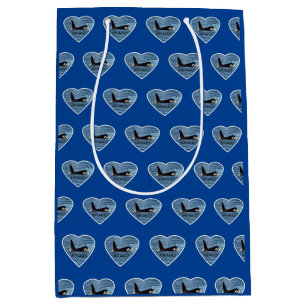 Aquarius Orca Killer Whale Navy Blue Medium Gift Bag