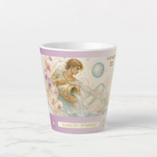 Aquarius Orchid Art Nouveau Small Latte Mug