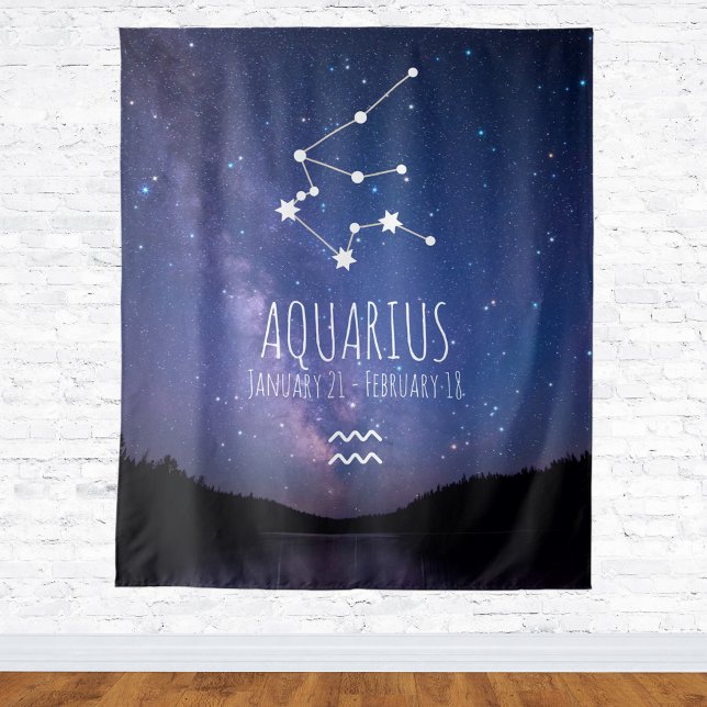 Aquarius | Personalised Astrology Tapestry (Creator Uploaded)