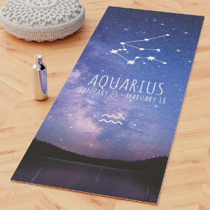 Aquarius Personalised Zodiac Astrology Yoga Mat