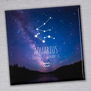Aquarius   Personalised Zodiac Constellation Magnet