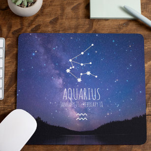 Aquarius   Personalised Zodiac Constellation Mouse Pad