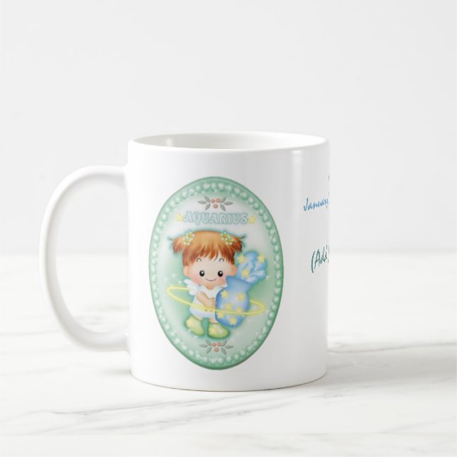 Aquarius - Personalized Zodiac Mug (Left)