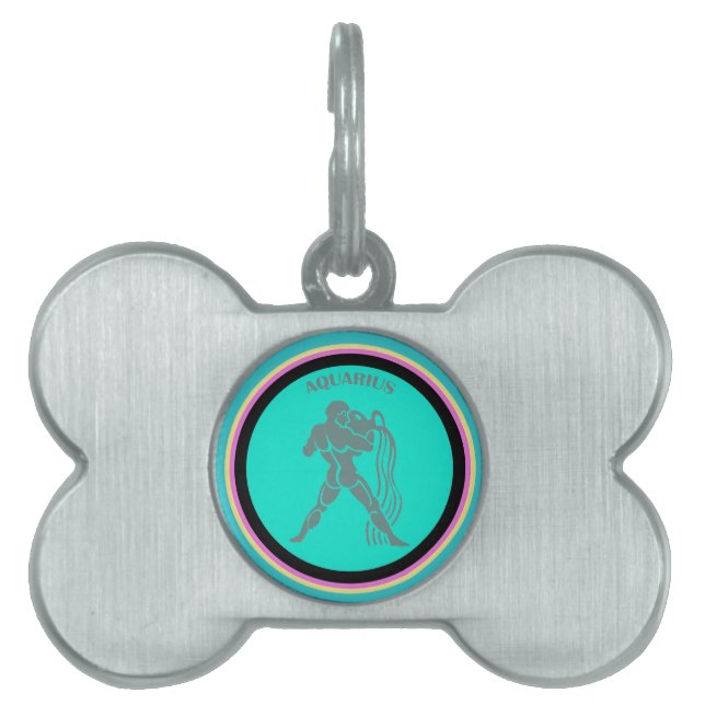 Aquarius Pet Id Tag (Front)