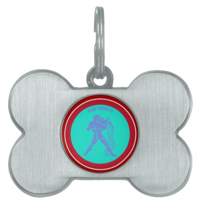 Aquarius Pet Id Tag (Front)