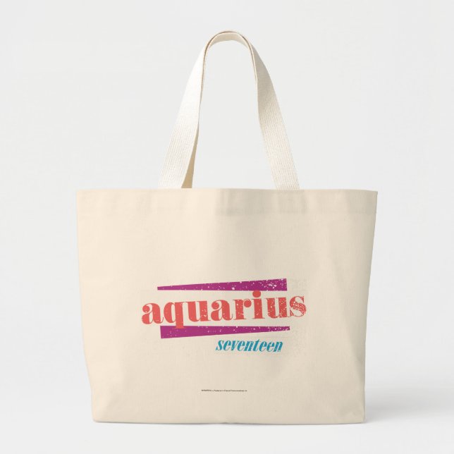 Aquarius Pink Large Tote Bag (Front)