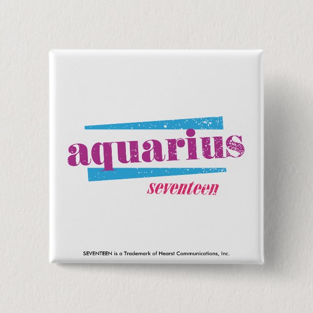 Aquarius Purple 15 Cm Square Badge (Front)