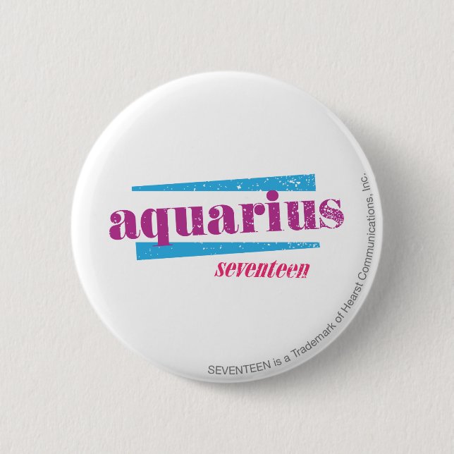 Aquarius Purple 6 Cm Round Badge (Front)