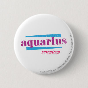 Aquarius Purple 6 Cm Round Badge