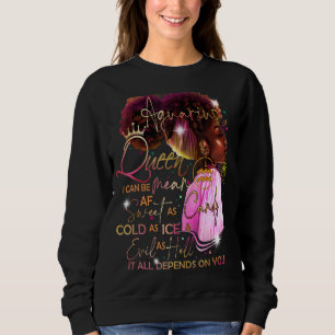 Aquarius Queen Sweet As Candy Birthday For Black Sweatshirt