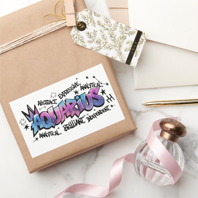 Aquarius Rectangular Sticker (Gifting)