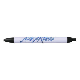 Aquarius Reflection Black Ink Pen
