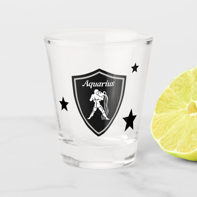 Aquarius Shot Glass (Front)