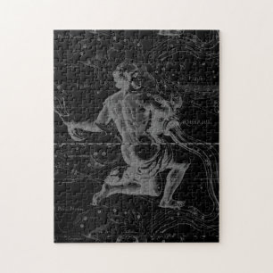 Aquarius Sign Constellation Map by Hevelius Jigsaw Puzzle