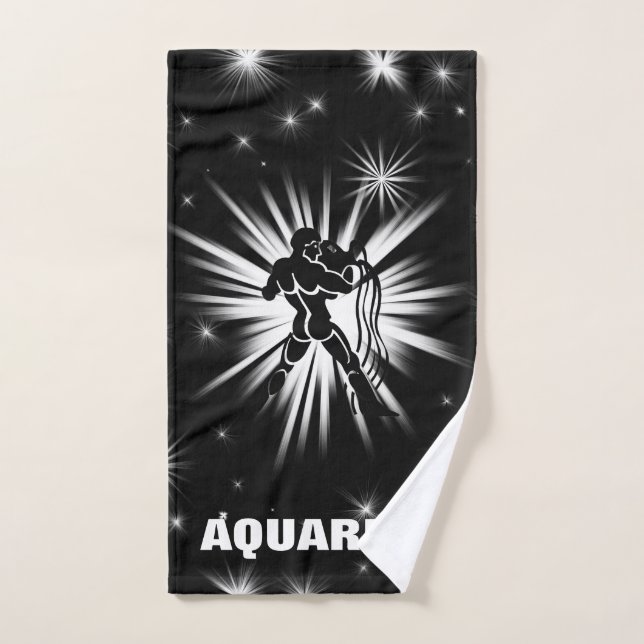Aquarius sign hand towel (Hand Towel)