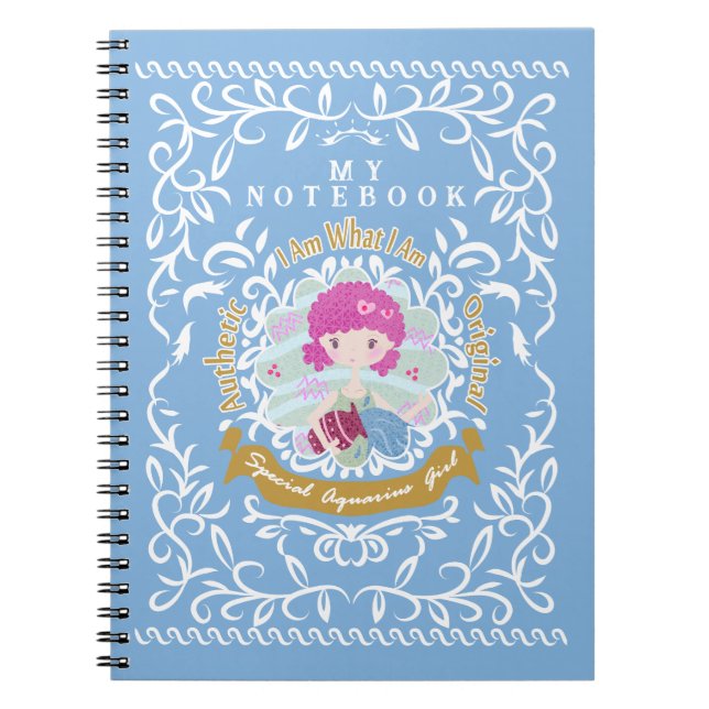 Aquarius Sign. Notebook (Front)