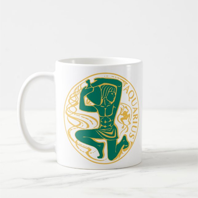 Aquarius Sign of the Zodiac Coffee Mug (Left)