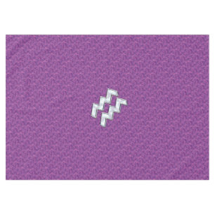Aquarius Sign on fuchsia pink digital camo Tablecloth