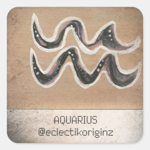 Aquarius Square Sticker