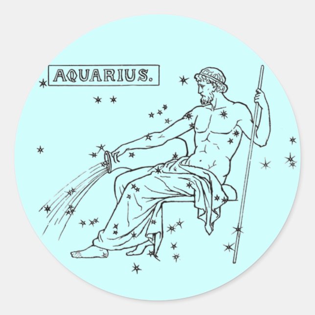 Aquarius  Stickr Classic Round Sticker (Front)