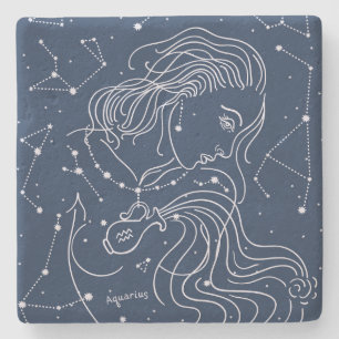 Aquarius Stone Coaster
