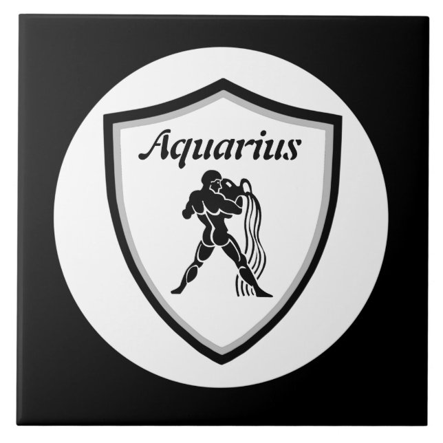 Aquarius symbol        ceramic tile (Front)