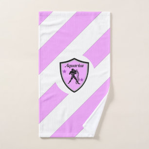 Aquarius symbol hand towel