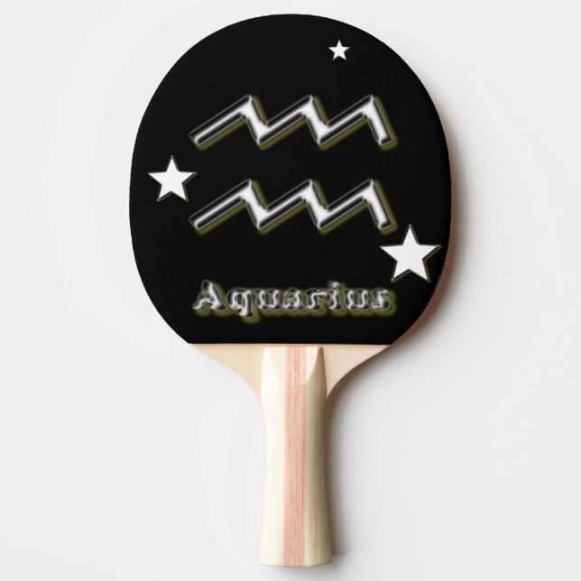 Aquarius symbol ping pong paddle (Front)