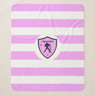 Aquarius symbol  sherpa blanket
