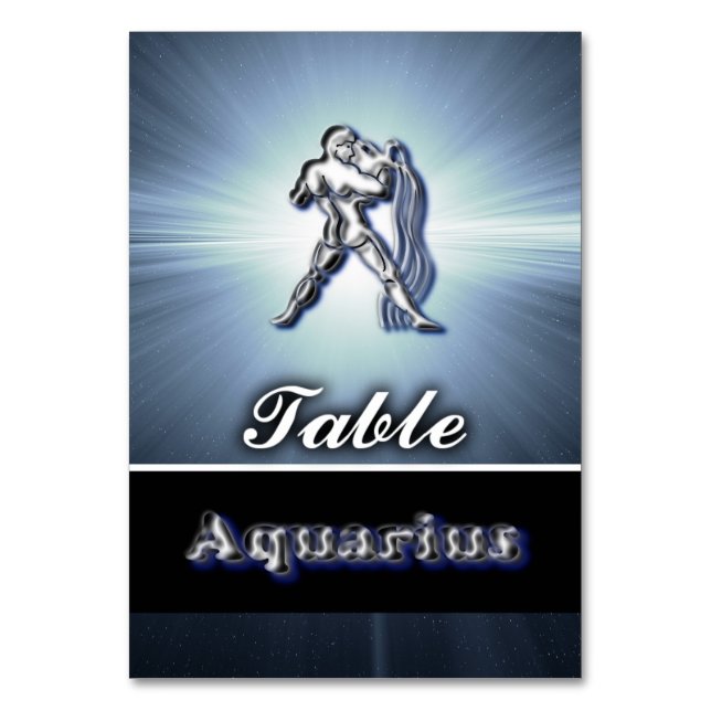 Aquarius Table Number (Front)