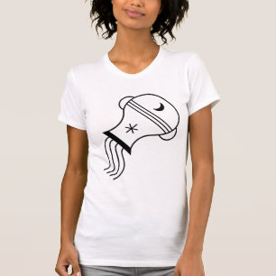 Aquarius the water bearer black graphic star sign T-Shirt