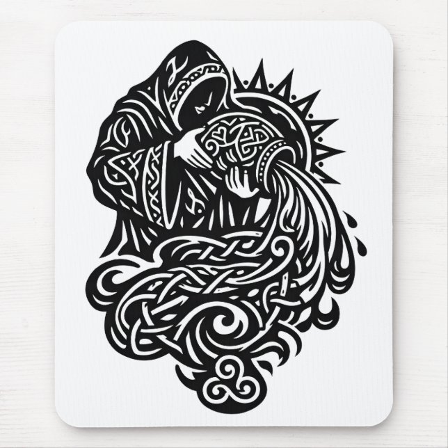Aquarius — The Water Bearer by BurnsInHell Mouse Pad (Front)