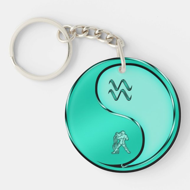 Aquarius the Water Bearer Key Ring (Front)