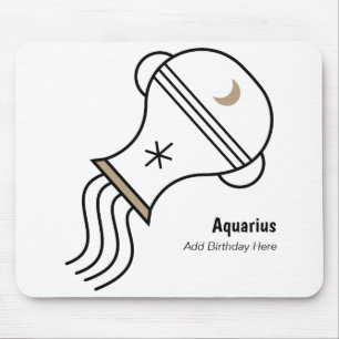 Aquarius the water bearer personalised zodiac mouse pad
