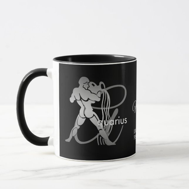 Aquarius ♒ the Water Bearer - Zodiac Sign Mug (Left)